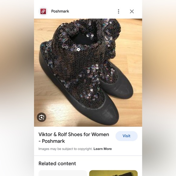 viktor and rolf sequin boots ballet flats. Rubber boots - Picture 9 of 10